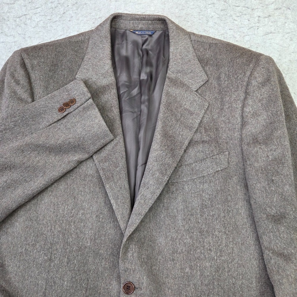Loro Piana Cashmere Blazer Mens 46R Brown 2 Button Made in Italy Trussini